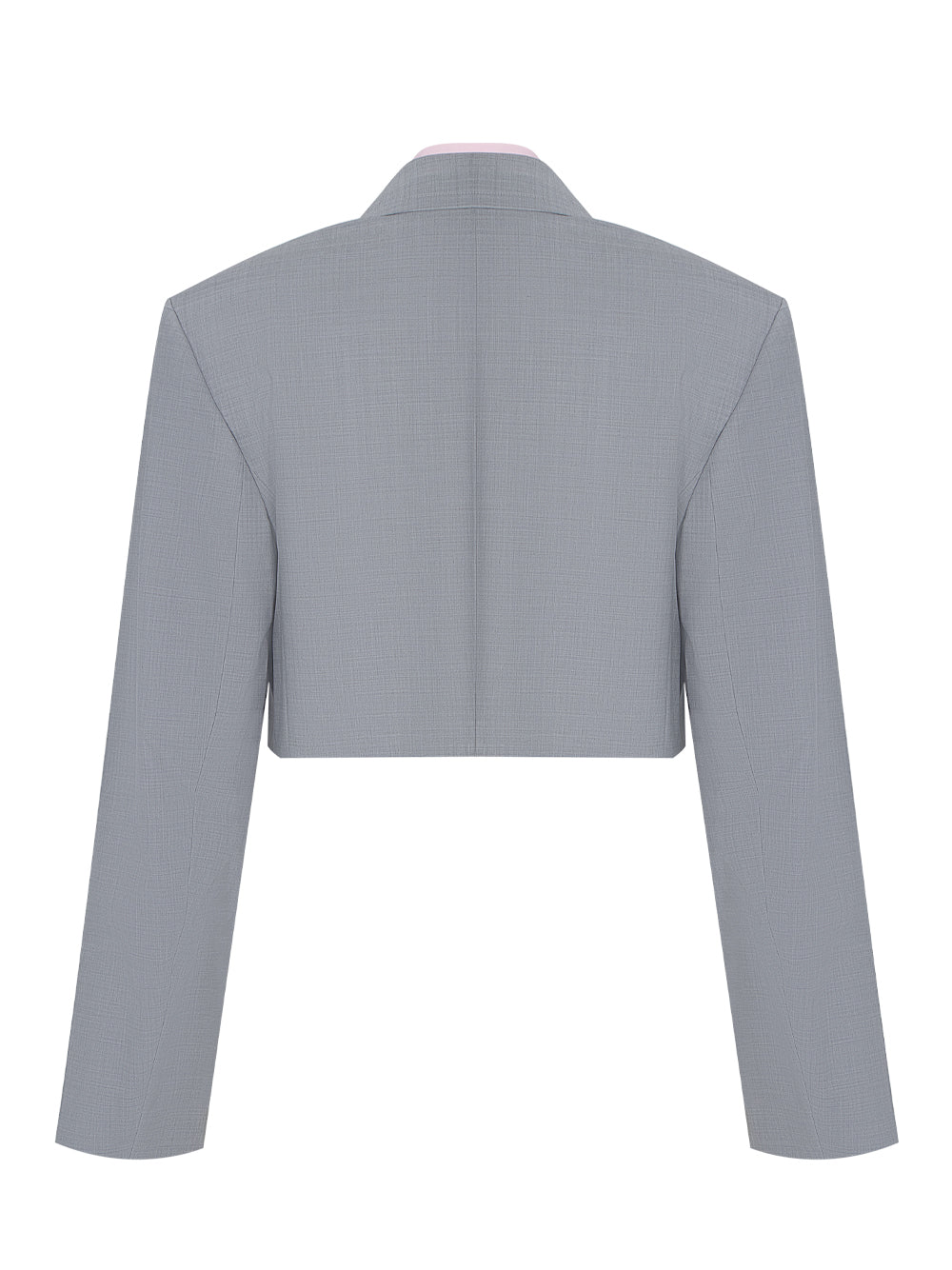 Pre-Styled Cropped Blazer With Poplin Dickies (Light Heather Grey)