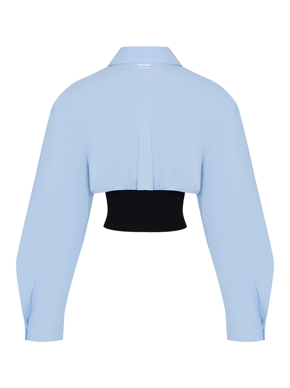 Pre-Styled Cropped Cami Button Up Twinset (Black/Blue)