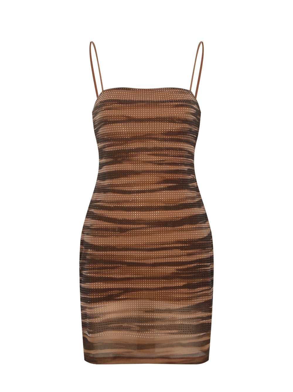 Printed Hotfix Mini Dress (Campfire)