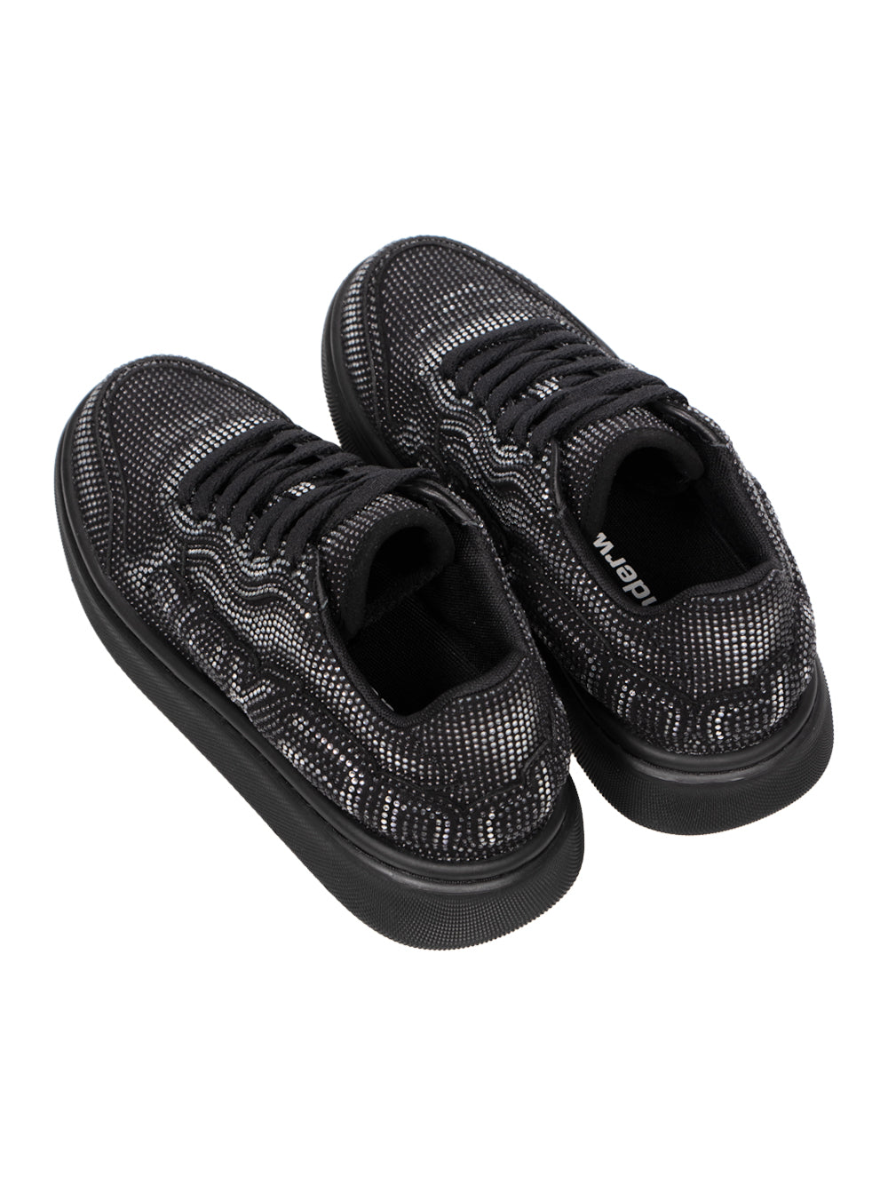 Puff Crystal Hotfix Sueded Sneaker (Grey Aged)