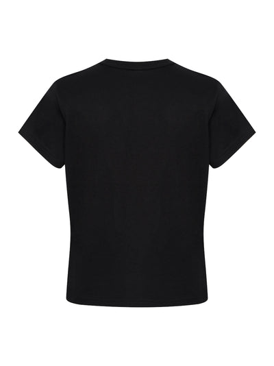 Puff Logo Shrunken Tee In Cotton Jersey (Black)