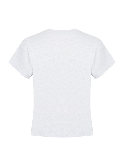 Puff Logo Shrunken Tee In Cotton Jersey (Light Heather Grey)