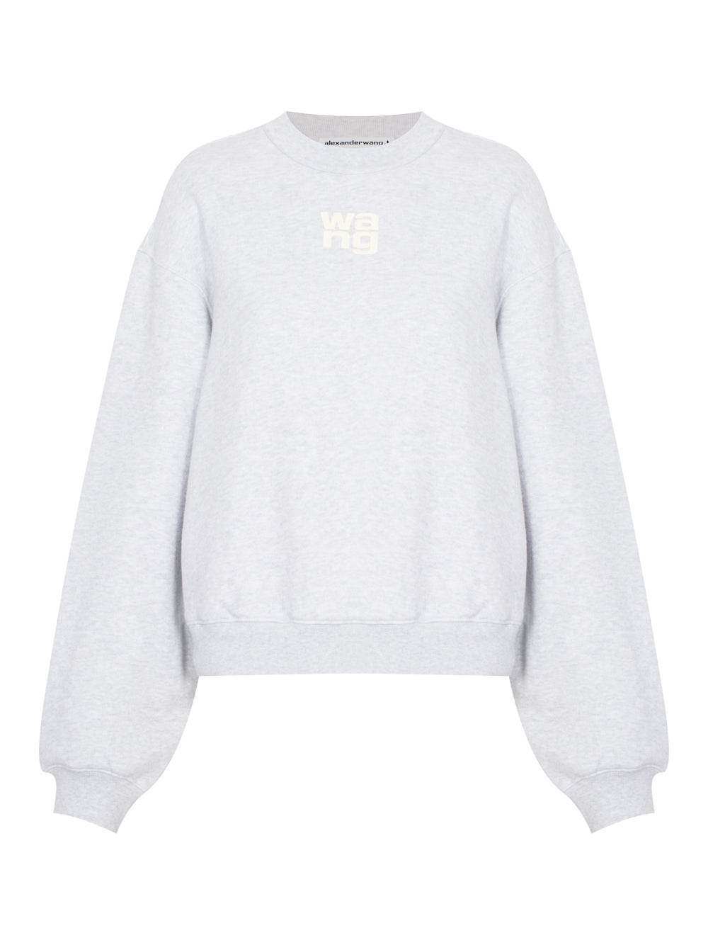 Puff Logo Sweatshirt In Structured Terry (Light Heather Grey)