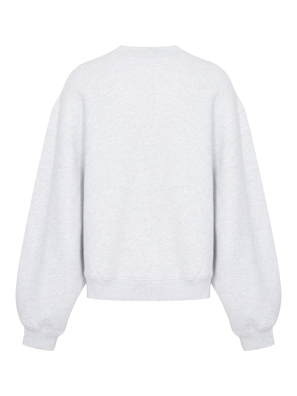 Puff Logo Sweatshirt In Structured Terry (Light Heather Grey)