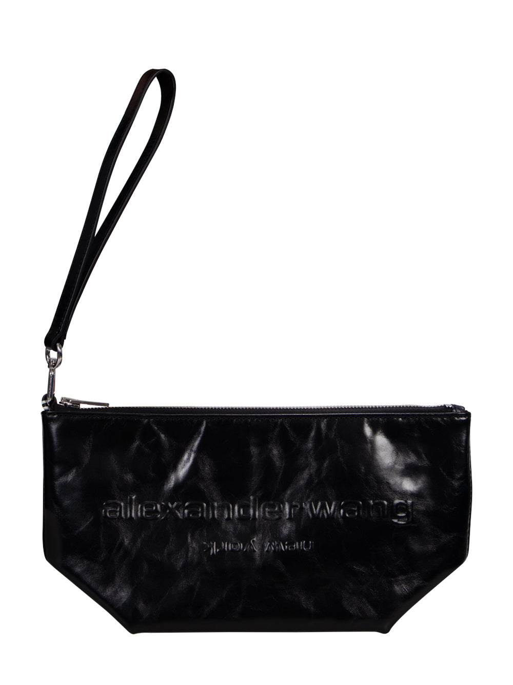 Punch Wristlet Zip Pouch (Black)