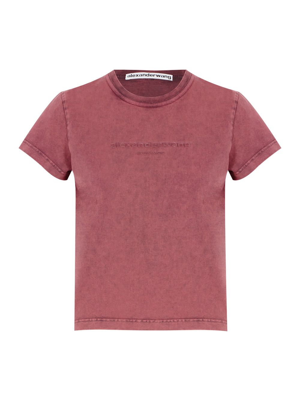 Shrunken Logo Embossed Tee (Acid Bright Red)