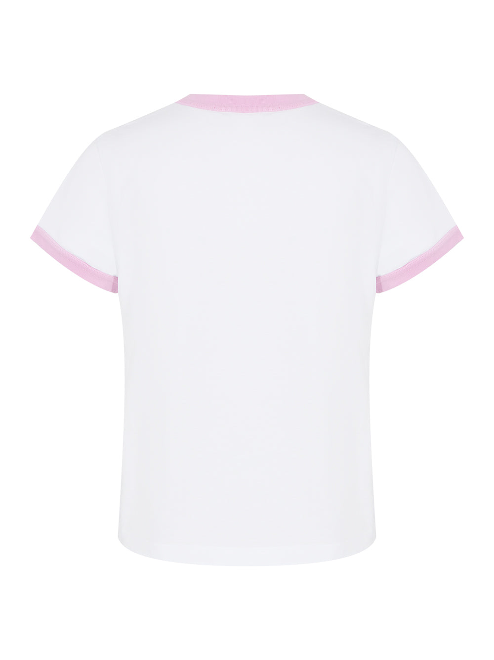 Shrunken Suga Baby Ringer Tee (White/Pink)
