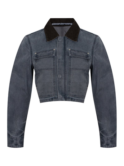 Shrunken Workwear Jacket In Denim (Mirage Grey)