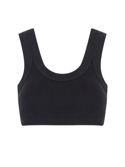Tank Bra With Embossed Logo Black (Black)