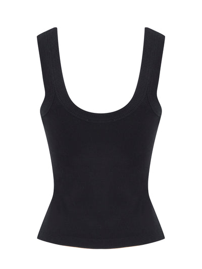 Tank Top With Embossed Logo (Black)