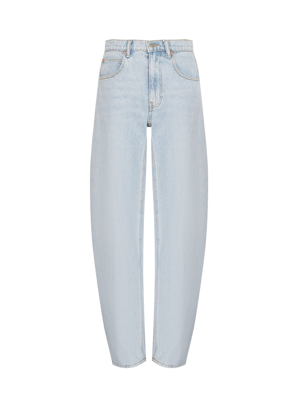 Zipped Back Slit Wide Legs Jean (Bleach)