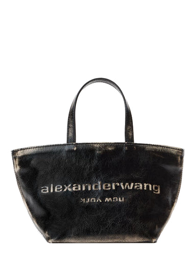 Punch Small Tote With Strap (Black/Cream)