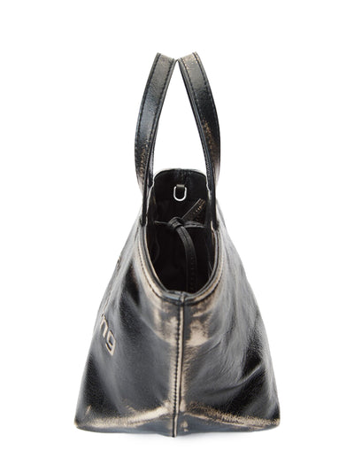 Punch Small Tote With Strap (Black/Cream)