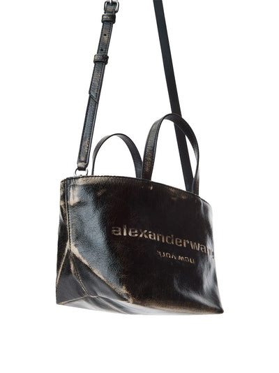 Punch Small Tote With Strap (Black/Cream)