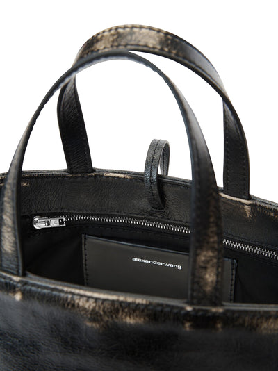 Punch Small Tote With Strap (Black/Cream)