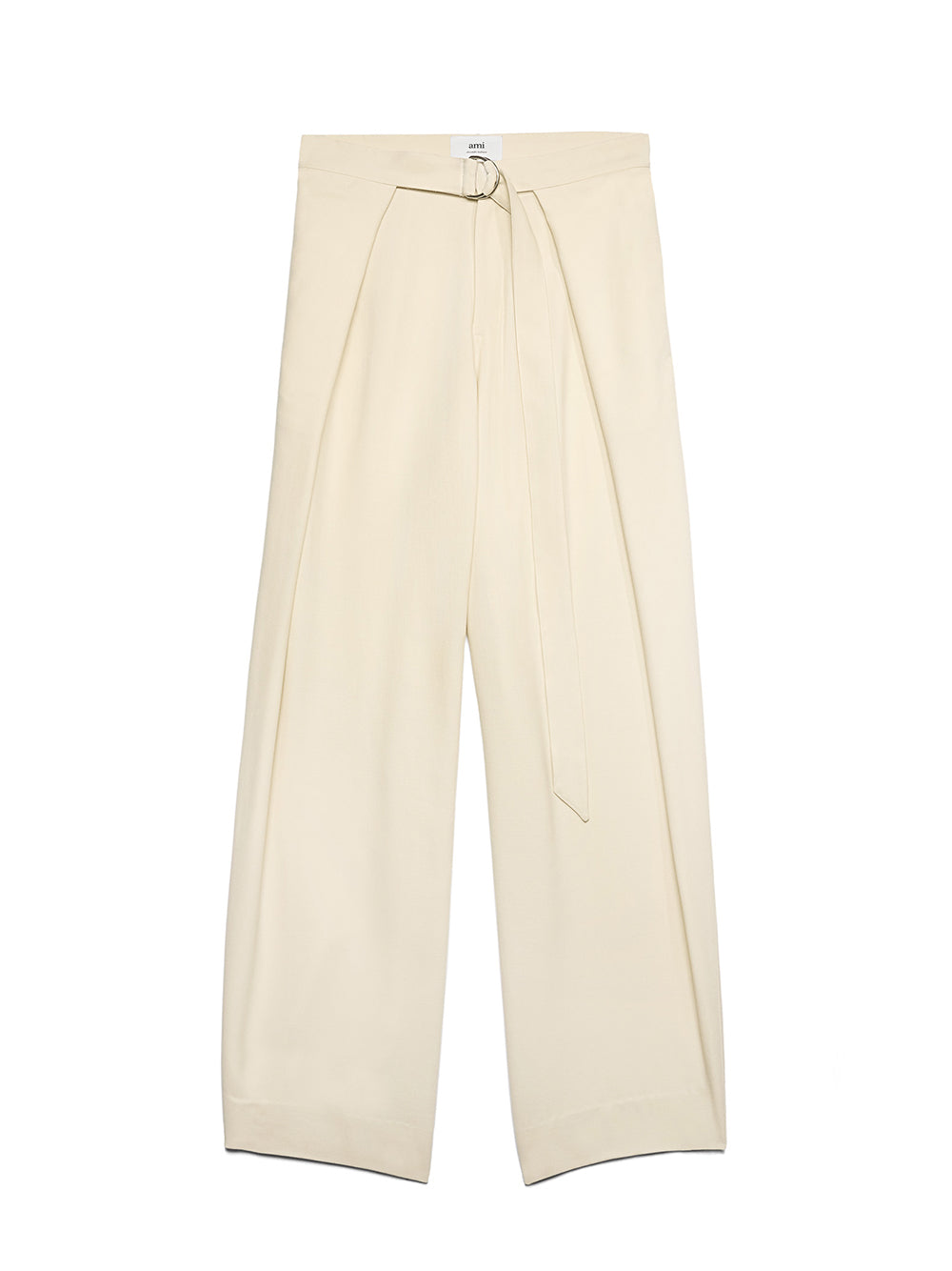 Ami Wide Fit Trousers With Floating Panels (Ivory)