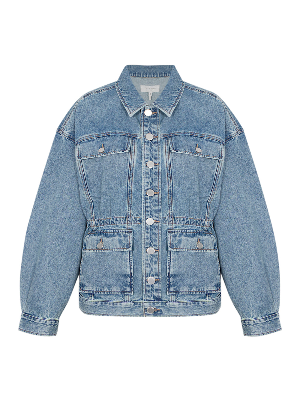 Amy Cinched Denim Trucker Jacket (Ithca)