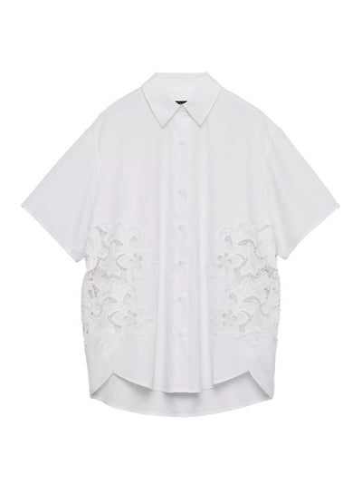 Amy Lace Shirt (White Lace)