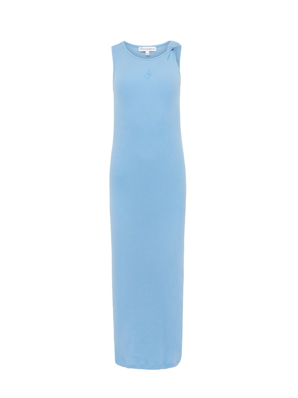Anchor Embroidery Twisted Strap Dress (Sky Blue)