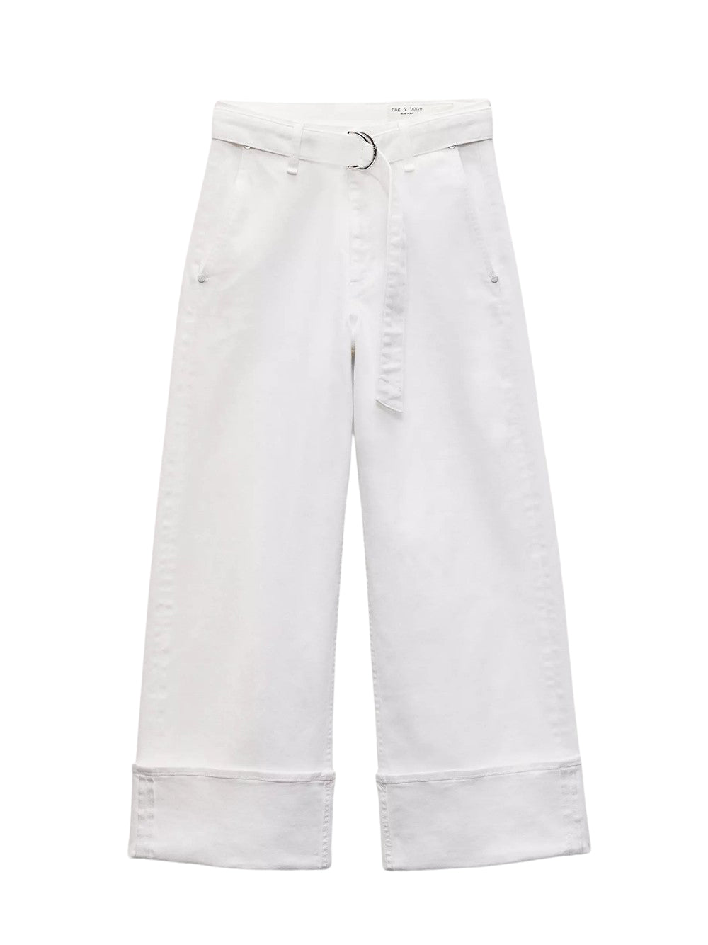 Andi High-Rise Ankle Wide Leg With Belt (Optic White)