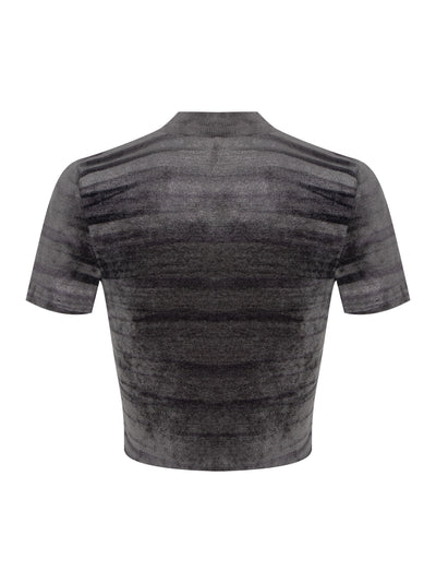 Animal Print Short Sleeve Tee (Dark Grey)