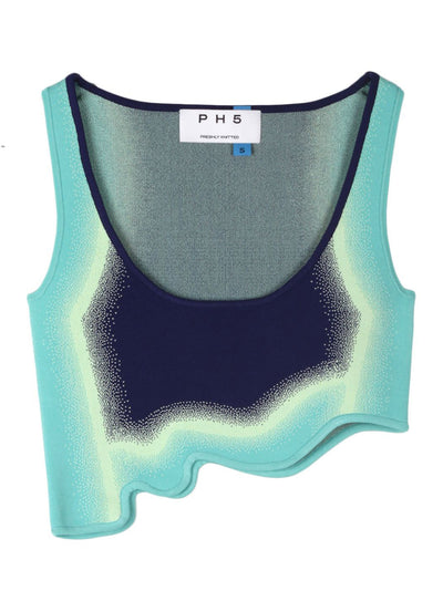 Anise Reversible Wavy Bra Top (Midnight Navy)