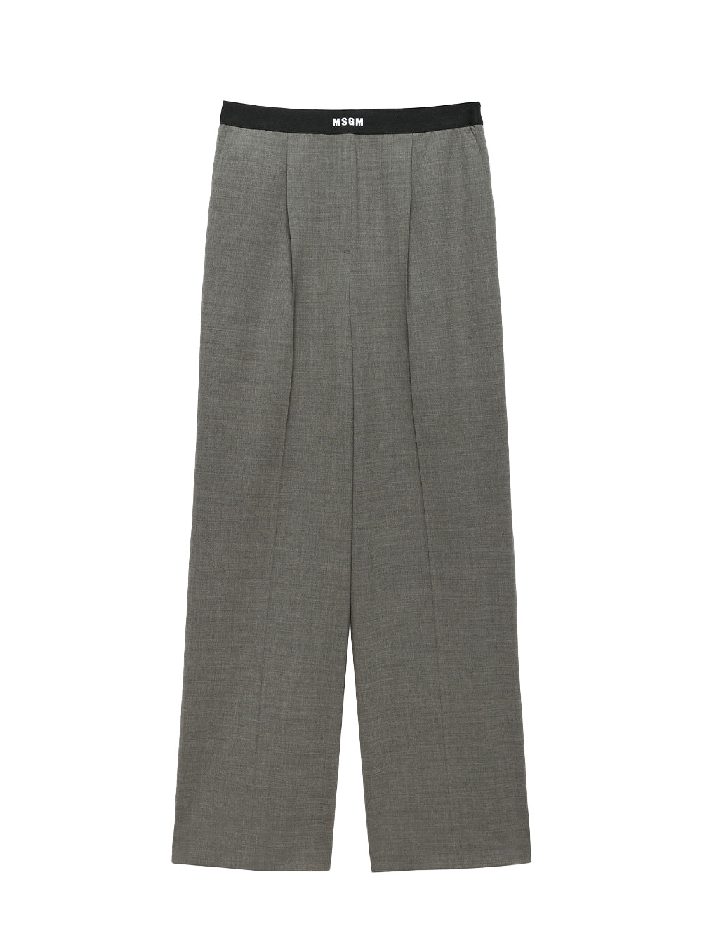 Anthracite Palazzo Trousers (Grey Melange)