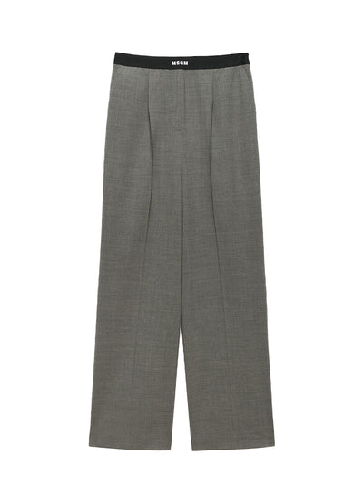 Anthracite Palazzo Trousers (Grey Melange)