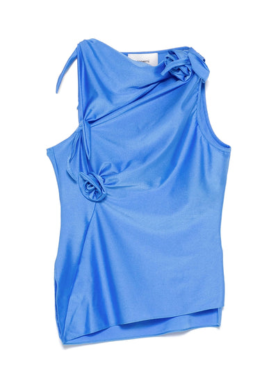 Asymmetric Flower Top (Blue Sapphire)