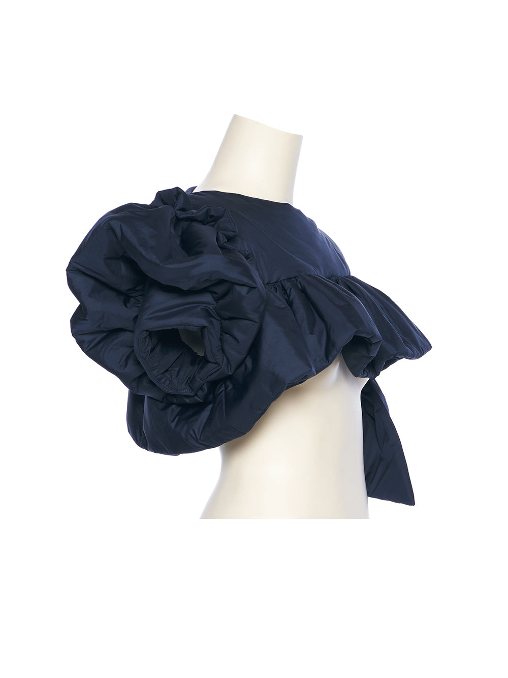 Asymmetric Puff Top (Navy)