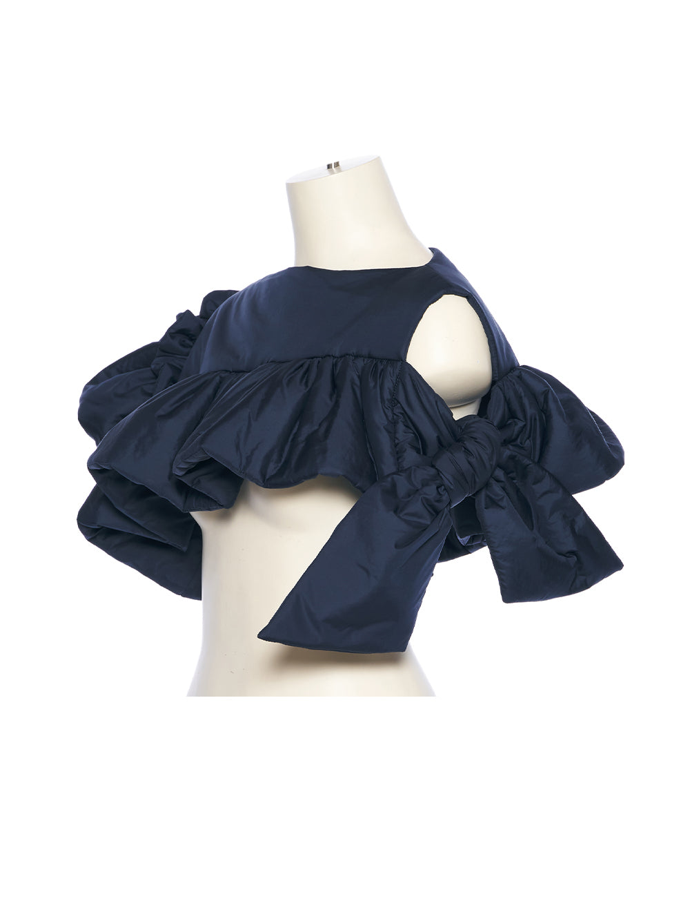 Asymmetric Puff Top (Navy)