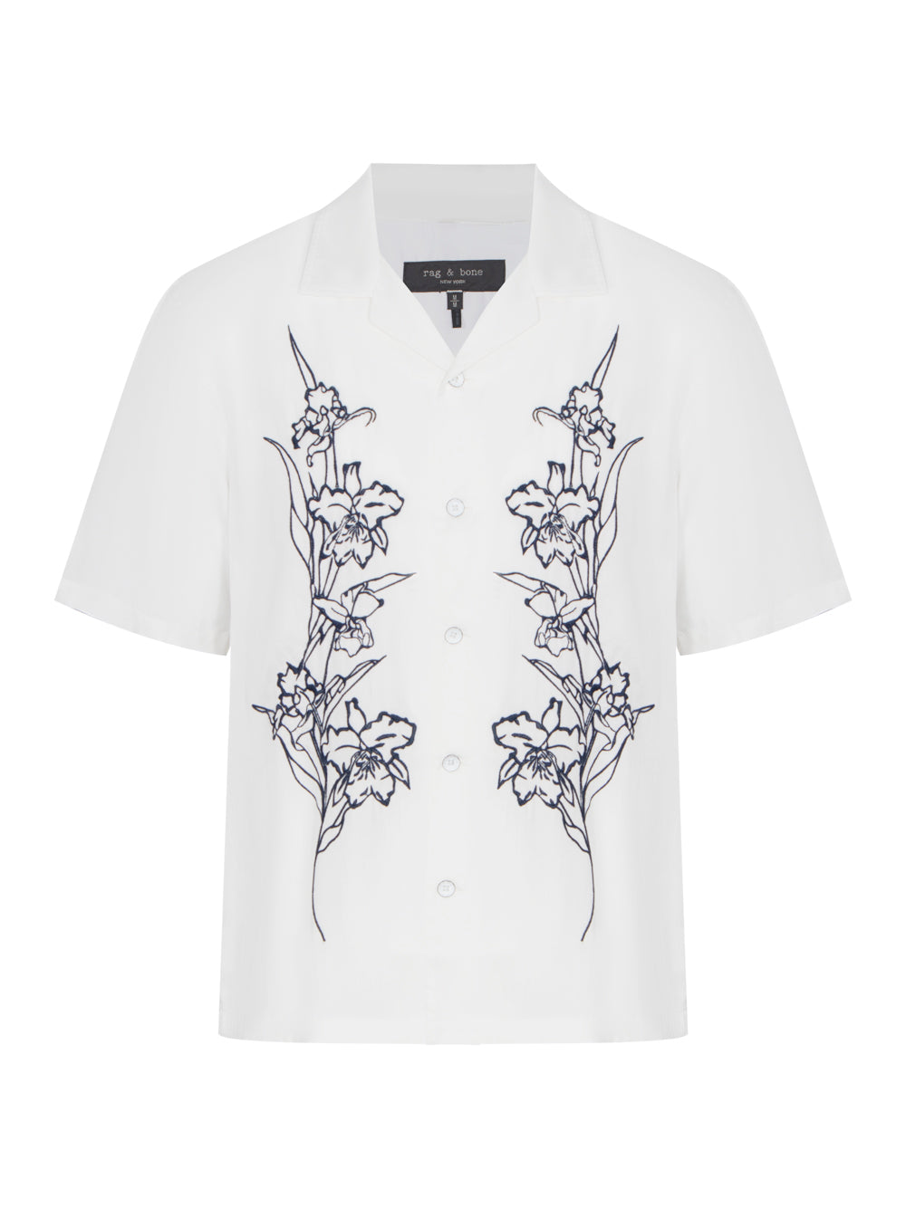 Avery Resort Embroidered Shirt (Aged White)