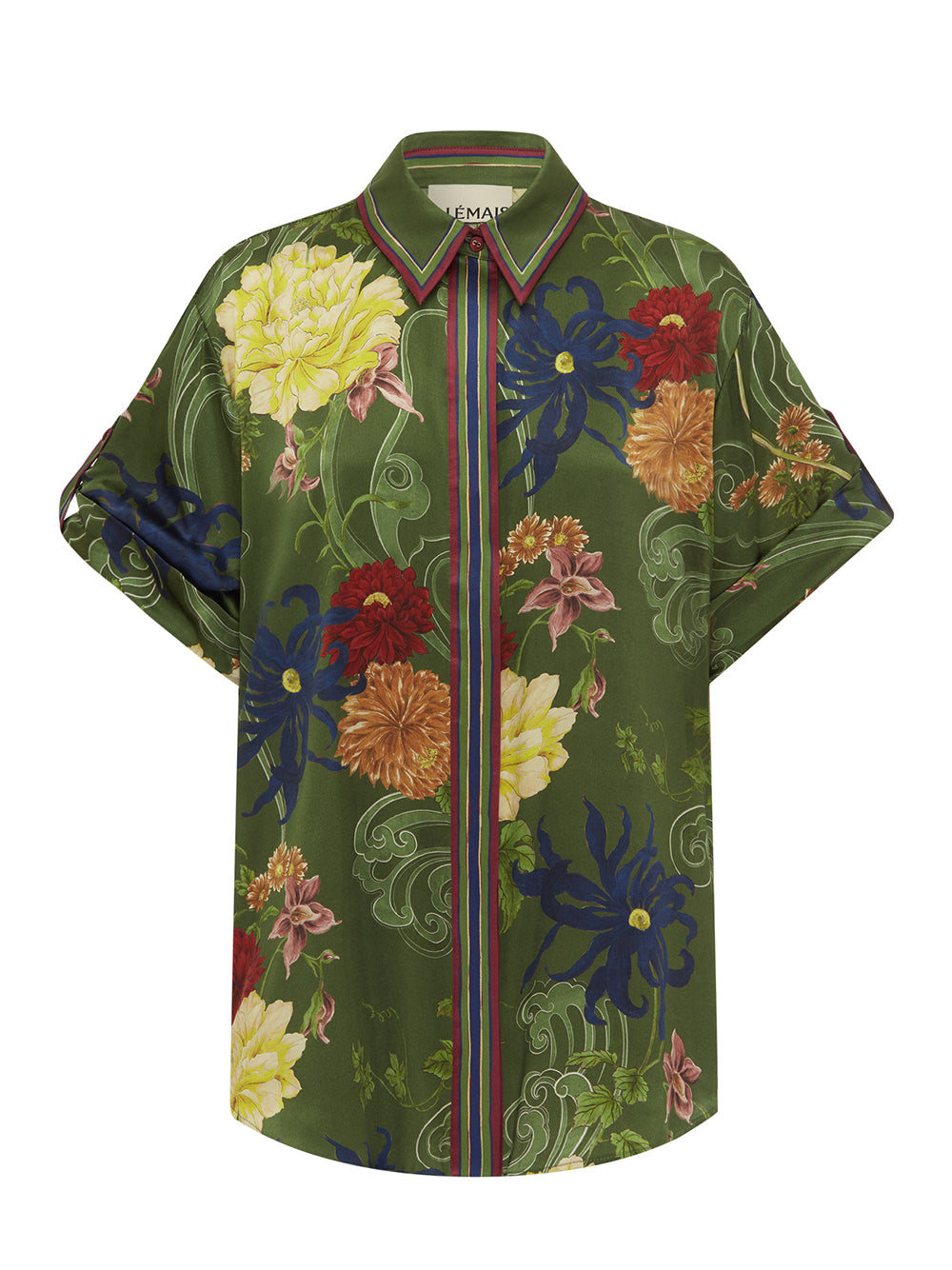 Avery Silk Shirt (Green)