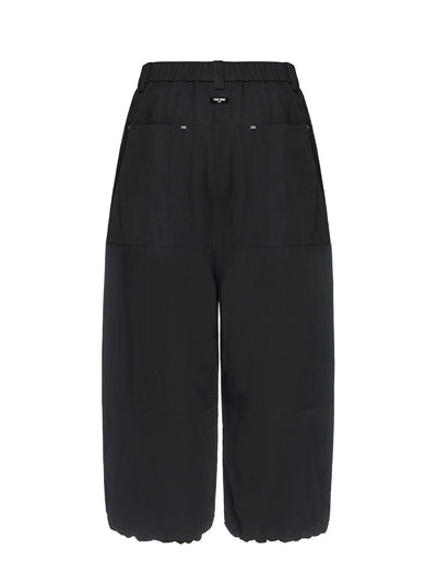 Cropped Two-Way Trouser Black