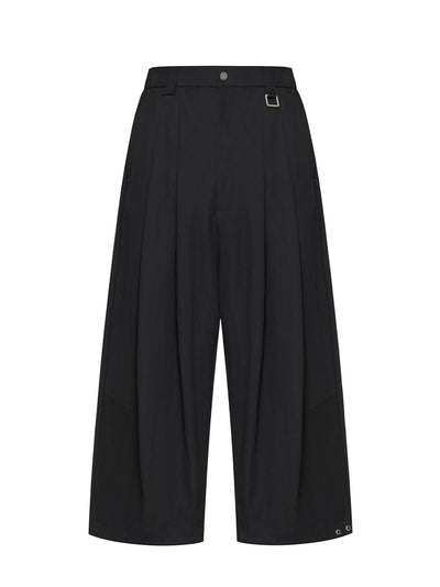 Cropped Two-Way Trouser Black