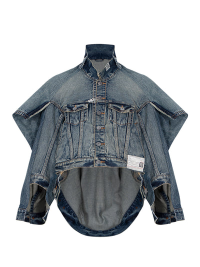 Asymmetric Denim Jacket Indigo