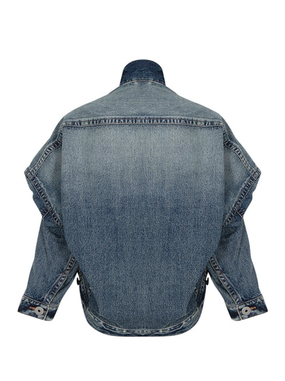 Asymmetric Denim Jacket Indigo