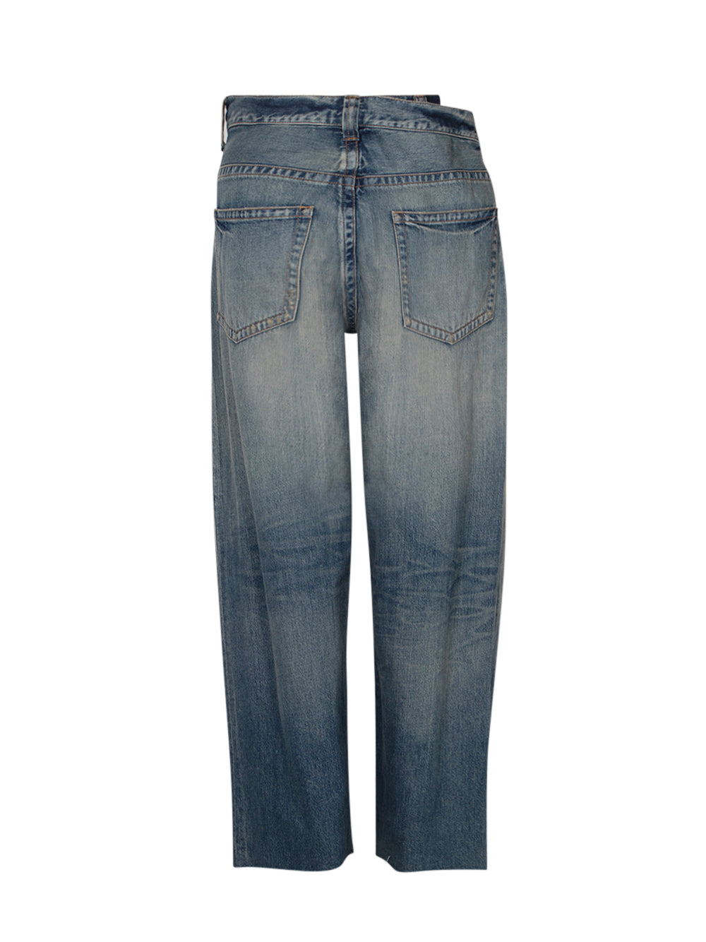 Huge Layered Denim Pants Indigo