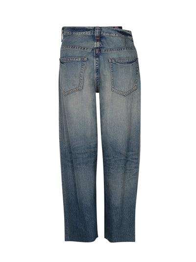 Huge Layered Denim Pants Indigo