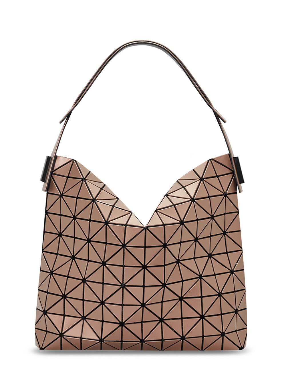 BAGUETTE METALLIC Handbag (Large) (Light Brown)