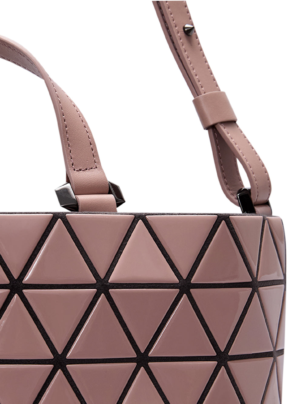 CRYSTAL GLOSS Handbag (Small) (Pink Beige)