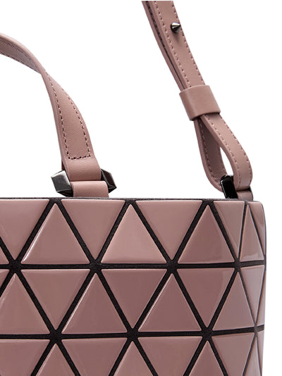 CRYSTAL GLOSS Handbag (Small) (Pink Beige)