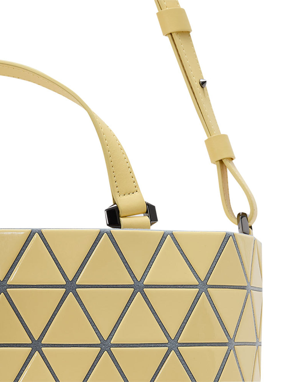 CRYSTAL GLOSS Handbag (Small) (Cream Yellow)