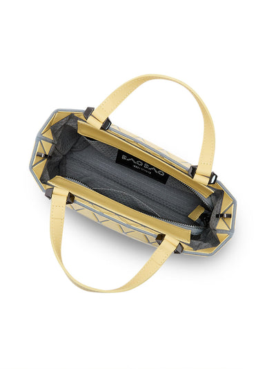CRYSTAL GLOSS Handbag (Mini) (Cream Yellow)
