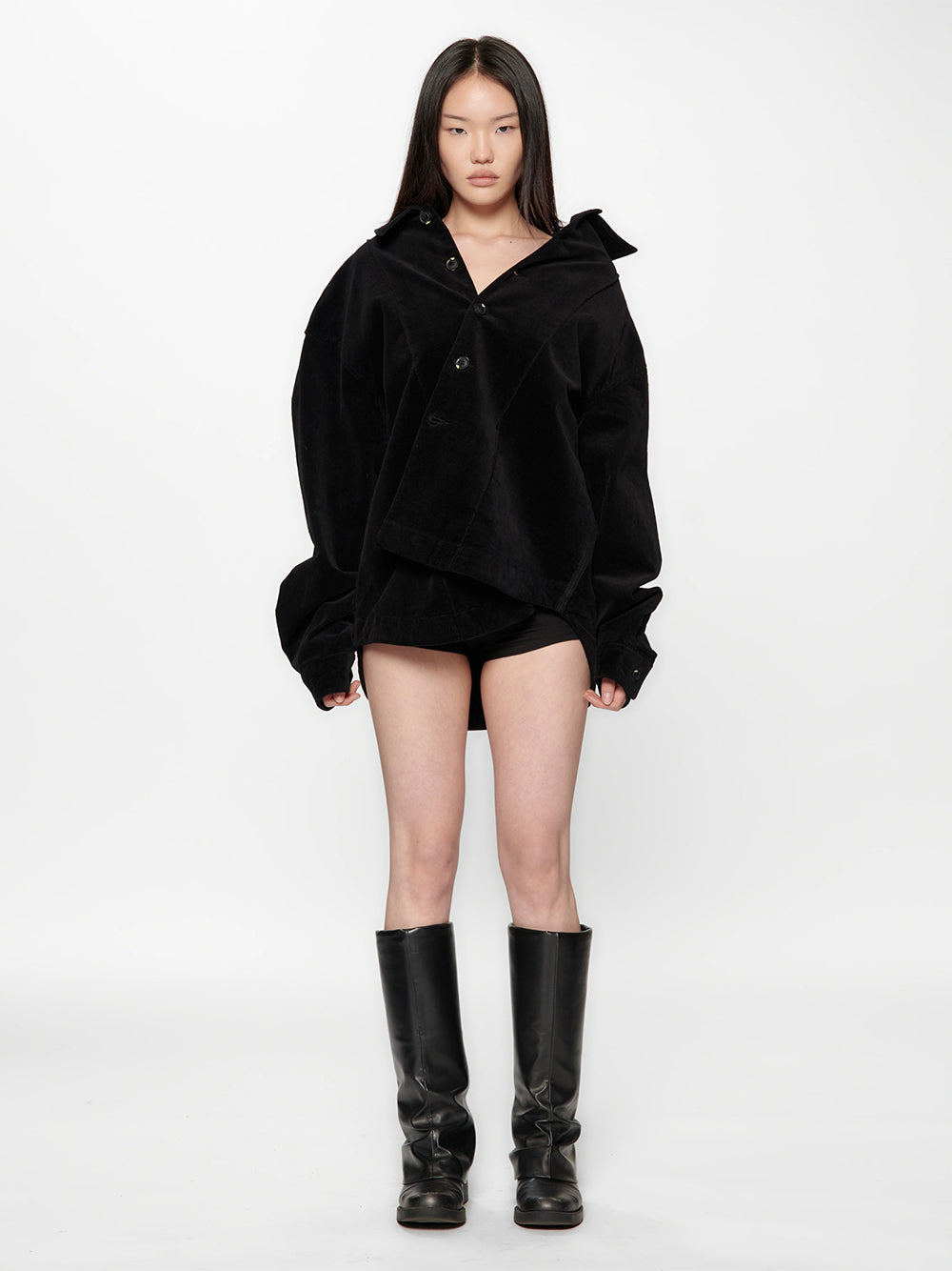 Float Overshirt (Vintage Black Corduroy)