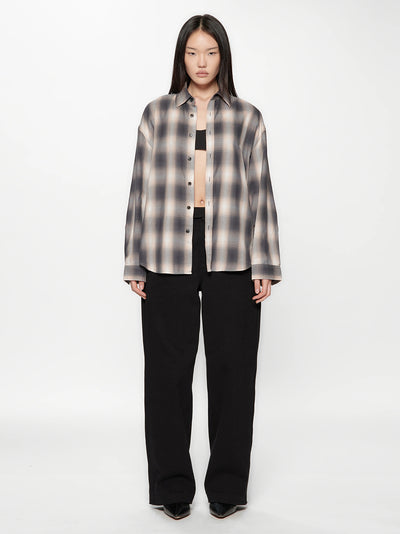 Drop Ls Shirt (Grey/Pink Check)