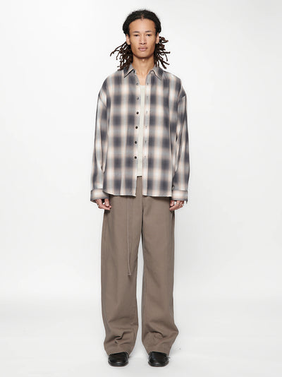 Drop Ls Shirt (Grey/Pink Check)