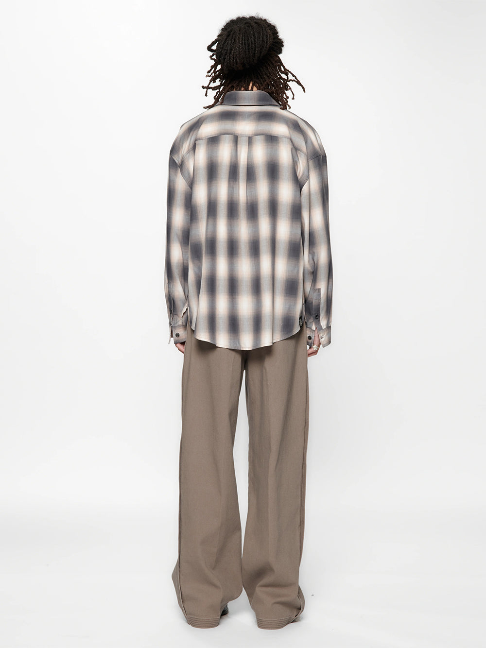 Drop Ls Shirt (Grey/Pink Check)