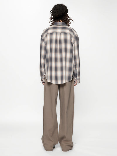 Drop Ls Shirt (Grey/Pink Check)