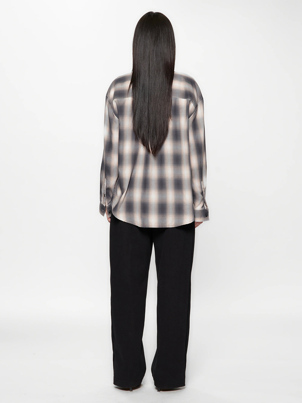 Drop Ls Shirt (Grey/Pink Check)